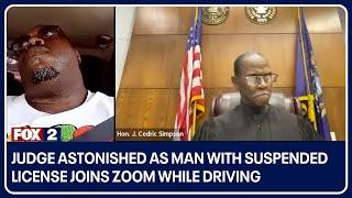 Man with suspended license shocks Ann Arbor judge by joining court Zoom while driving