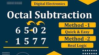 Octal Subtraction | How to do subtraction of octal number | Mruduraj