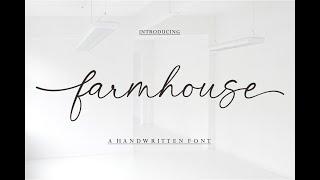 Farmhouse Font | Font | Free Font | Script Fonts | Font Bundle