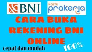 CARA DAFTAR REKENING BNI ONLINE PRAKERJA