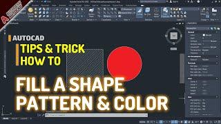 AutoCAD How To Fill Pattern And Color A Shape