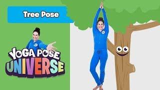 Tree Pose | The Cosmic Kids Yoga Pose Universe! | Kids Workout