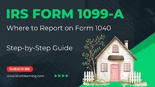 IRS Form 1099-A Explained:  Where to Report on Form 1040