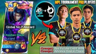 YUZUKE vs DOGIE’S EX PRO PLAYERS (A3RON & RAFFLESIA) Global Alucard Vs Famous MPL Pro Players! 