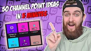50 Twitch Channel Point Ideas In 5 MINUTES!