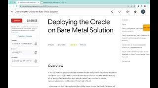 Deploying the Oracle on Bare Metal Solution || #qwiklabs || #coursera  ||  [With Explanation️]