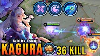 36 Kills!! Best Kagura One Shot Build and Emblem!! - Build Top 1 Global Kagura ~ MLBB