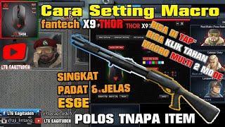 how to set macro Fantech THOR X9 SG PB plain QQ macro hold and TAP" no item no title #tutorial