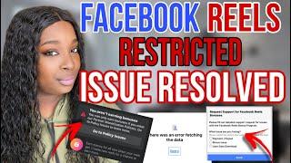 How to fix RESTRICTED Facebook reels account for FACEBOOK REELS monetization
