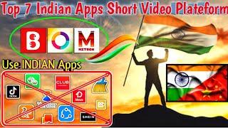 Top 7 Indian Apps For Short Videos | Indian Tik Tok App Name | Roposo, Chingari, Moj, Sharechat