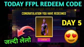 FREE FIRE TODAY REDEEM CODE | FREE FIRE PRO LEAGUE REDEEM CODE DAY 5 | FFPL REDEEM CODE | POWER UP