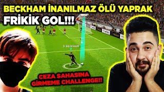 BECKHAM İNANILMAZ ÖLÜ YAPRAK FRİKİK GOL!  CEZA SAHASINA GİRMEME CHALLENGE! w/TOLGA PES MOBILE