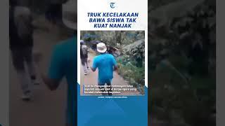 Detik-detik Truk Kecelakaan Bawa Siswa Tak Kuat Nanjak Lalu Terguling di Banjarnegara #shorts