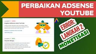 Perbaikan Adsense YouTube (ERROR Langkah 2 Monetisasi)