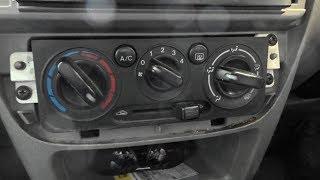 Замена лампочек в кнопках климат-контроля на Mazda Demio