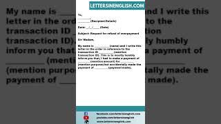 Request Letter for Refund of Overpayment