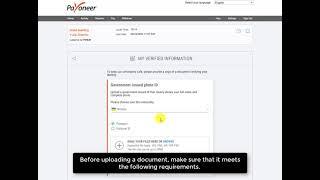 How to Submit Documents to Your Payoneer Account