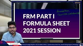 FRM Part I Formula Revision 2022