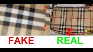 Real vs. Fake Burberry purse. How to spot fake Burberry bag and purses