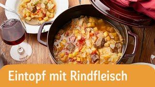 Eintopf mit Rindfleisch und Gemüse – Calle kocht  | REWE Deine Küche