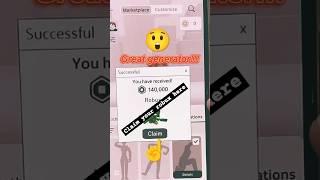 Great generator robux #roblox #robuxgenerator  #gamingcommunity #robloxtips #viralgaming #freerobux