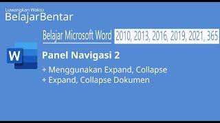 Belajar Microsoft Word Panel Navigasi Expand Collapse Dokumen