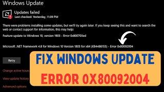 How to Fix Windows Update Error 0x80092004 on Windows 11