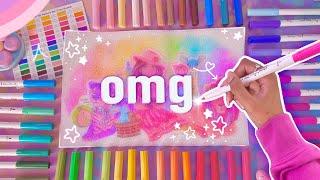 YOU will NOT believe this drawing!  unboxing new Ohuhu Pupe markers + hand lettering ideas