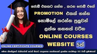 ලෝකය පිලිගත් පාඨමාලාවක් නොමිලේ කරමු |  Free Online Certificate Courses | Degree Sinhala Sri Lanka