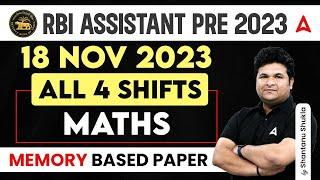 RBI Assistant Analysis 2023 | RBI Assistant Maths 18 Nov All Shifts Paper Analysis