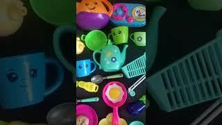 satisfying with unboxing hello kitty miniature kitchen set I ASMR I Kitty Kitchen Play #shorts