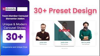 Team Member Carousel Elementor addon Tutorial