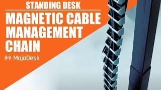 Magnetic Cable Management Chain for Standing Desks | MojoDesk MAGicSnap Cable Management System