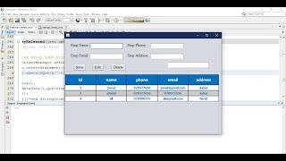 Insert, Select, Delete and  Update from database in java