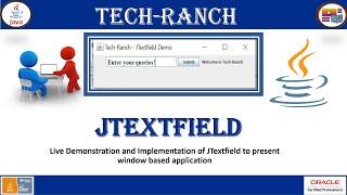 How to create JTextField using Java Swing GUI API ? | Swing Java GUI API | @TechRanch
