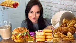 МУКБАНГ ОСТРАЯ КУРИЦА БУРГЕР СОУСЫ СТРИПСЫ КРЫЛЫШКИ НОЖКИ РОСТИКС MUKBANG HOT CHICKEN