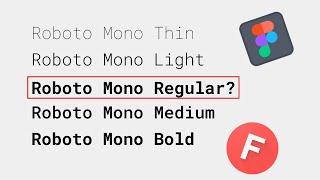 Font Weight Missing in Figma, and this is how to work around [en] | UX UI |