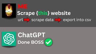 Scrap any Website Using ChatGPT || END of all Programming Jobs?