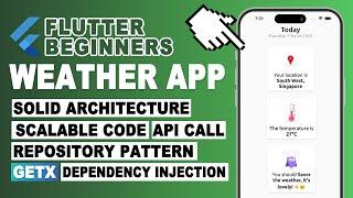 Weather App with GETX & API • FLUTTER • App Development Tutorial • Tutorial For Beginner [2024]