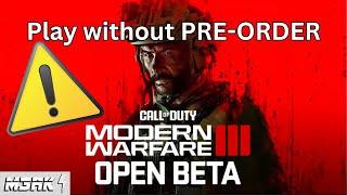 PLAY COD MW3 BETA FOR FREE! (NO-PRE ORDER)