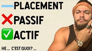 C’est quoi un actif un passif et un placement financier?