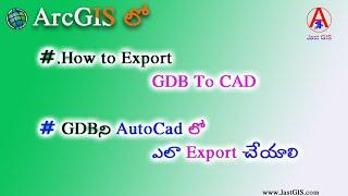 Convert GIS to CAD in ArcGIS || How to Export GDB to CAD in Arcgis || By JastGIS