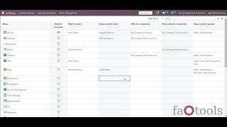 Odoo Advanced Menu Management v16 by faOtools overview