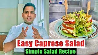 How To Make Easy Salad Caprese || Simple Recipe for Italian Caprese salad