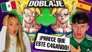  ESPAÑOLA REACCIONA a DOBLAJE MEXICANO VS ESPAÑOL   ¿CÚAL ES MEJOR?  *DRAGON BALL Z*