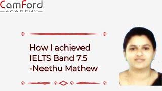 IELTS coaching centre Trivandrum |  Neethu @ CAMFORD Listening-8.5, R-8,W-7 & S-7 in ielts kerala