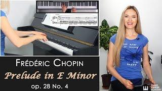Chopin - Prelude in E Minor, op. 28 No. 4. Analysis and Step-by-Step Piano Tutorial