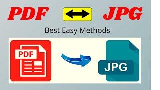 How to Convert PDF to JPG without using Software| PC Laptop| Android| ios| Free| Online| Best Method