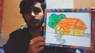 Color the picture of a house with colored pencils - CAREER GYAN