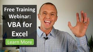 Free Webinar on VBA Macros for Excel